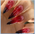 Black Dripped Red Gloss Stiletto - Long Length (Smart Chip Not Included) (Copy)