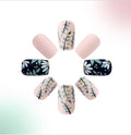 Matte Navy and Pink Petal Stems- Short Length, Round Shape (Smart Chip Not Included)